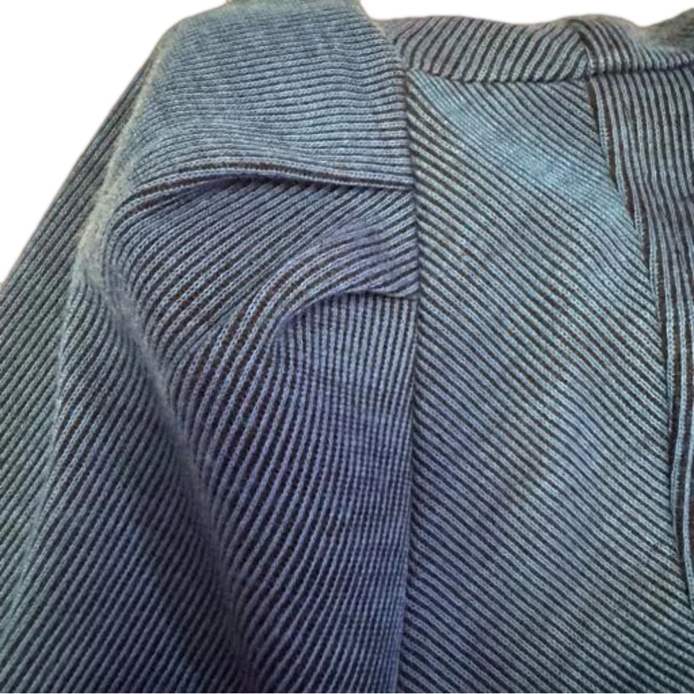 All That Jazz Vintage 90's Navy Midi Dress Size 5/6 Puffed Sleeve Shoulder Pads - Picture 6 of 14